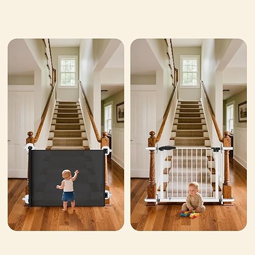 Miniatura 8 de Adaptador de barandilla para puerta de bebé, 2 adaptadores de puerta de bebé aplicados a puertas de malla y hierro, para barandillas