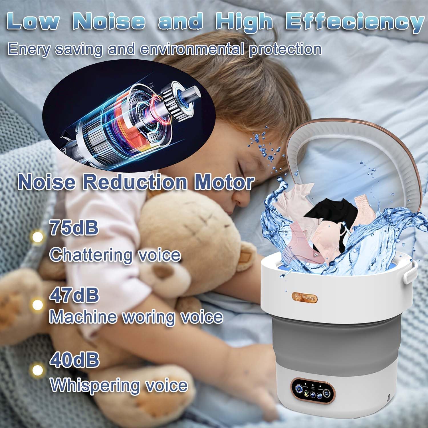 Machine à Laver Portable,15L Mini Laveuse-Sécheuse Automatique Pliable,Dortoir,Camping,Voyage,Chaussettes,Lingerie Machine a Laver Mini,Portable Washing Machine (Couleur kaki)