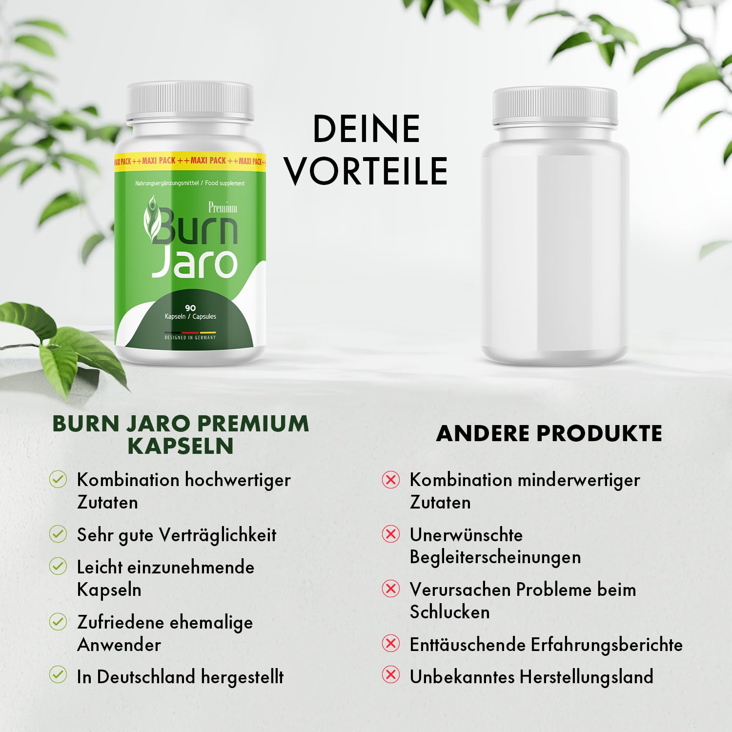 Burn Jaro Premium Kapseln | Für einen bewussten Lebensstil | 90 Kapseln