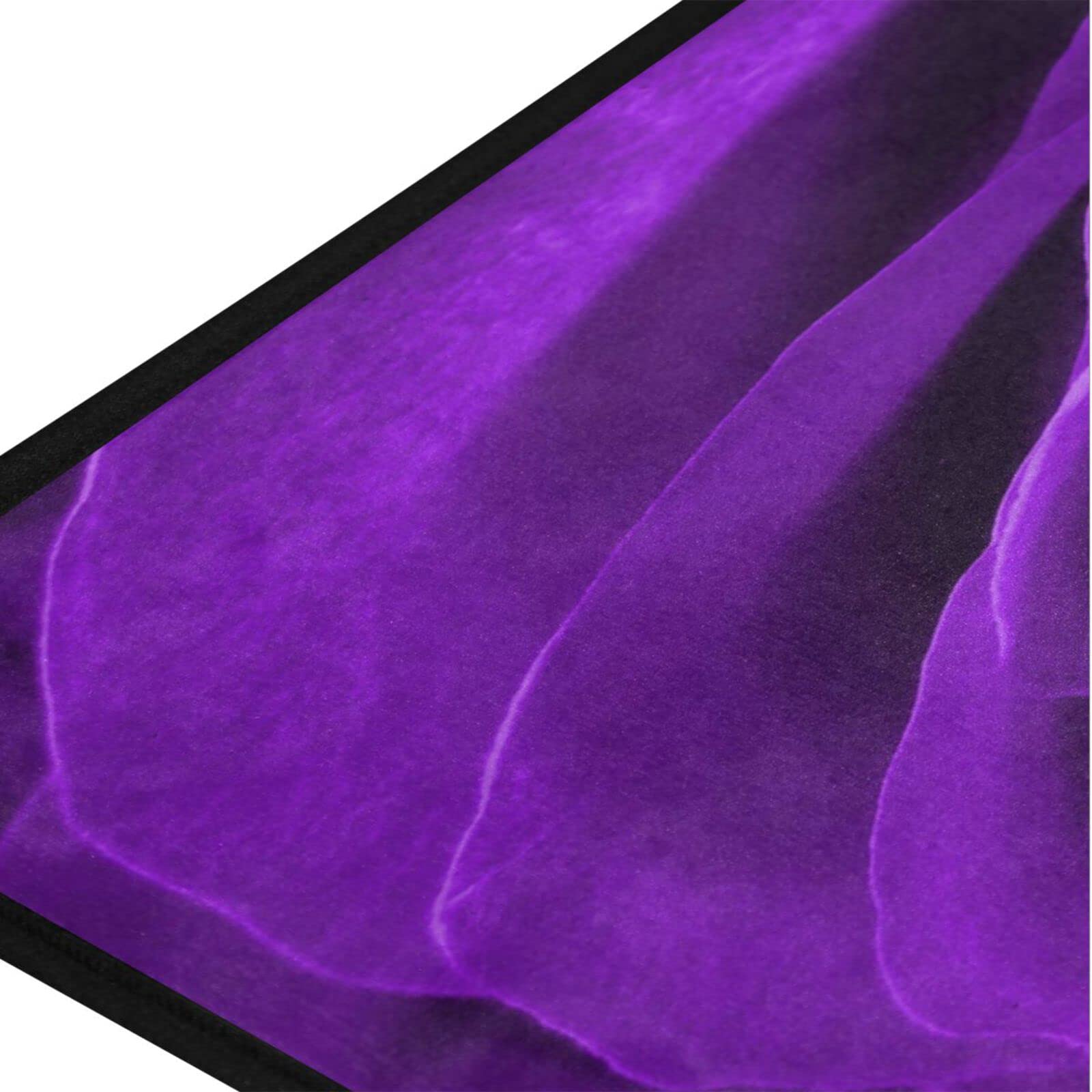 Naanle Purple Rose Kitchen Floor Mat Flower Rose Non Slip Absorbent Comfort Standing Mat Kitchen Runner Rug for Hallway Entryway Bathroom Living Room Bedroom 39 x 20 inches