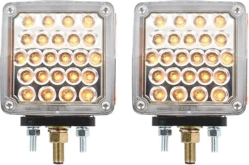 Miniatura 7 de GG Grand General 77620 Ámbar/Ámbar 4.5 pulgadas cuadrado de doble cara LED luz de pedestal (para camión/SUV/RV/vehículo/remolque)