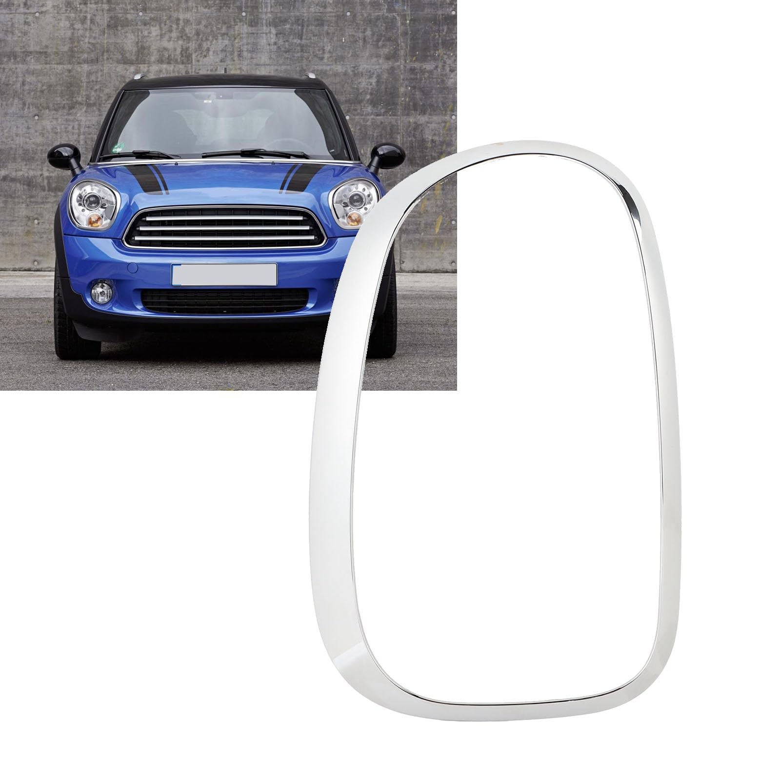 Naroote Cornice Fanale Posteriore per R60, Coperture Luci Posteriori Cromate (Sinistra)
