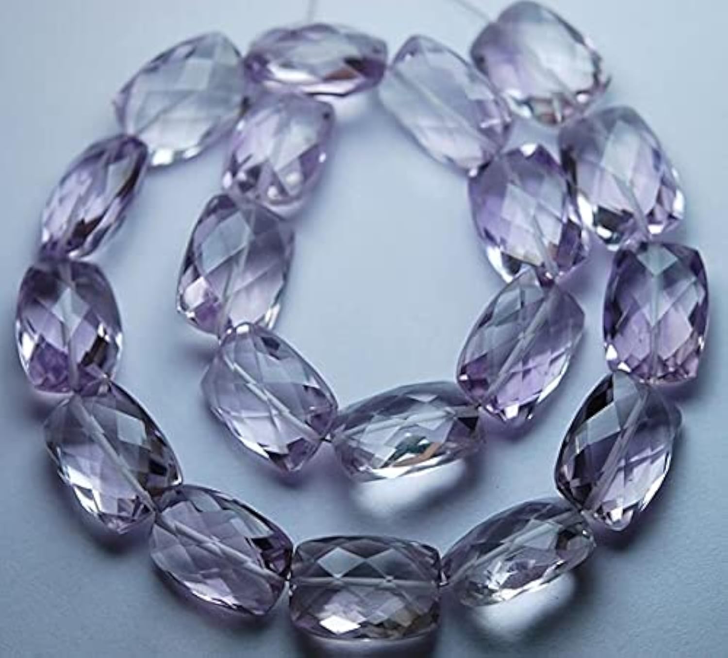 Améthyste rose naturelle en perles baguette 10x14mm de qualité supérieure pour bijoux
