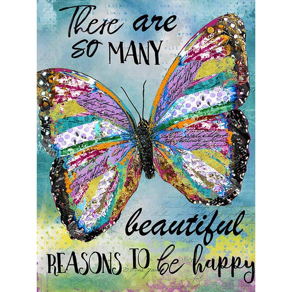 DIY Diamond Painting Kits for Adults, Kids,Office Decor Room House Presents for Her Him Colorful Butterfly 11.8x15.7in 1 Pack by Tangbr