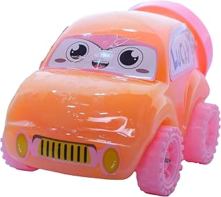 لعبة سيارة لاكي لعمر 5 سنوات فما فوق - برتقالي وبينك
