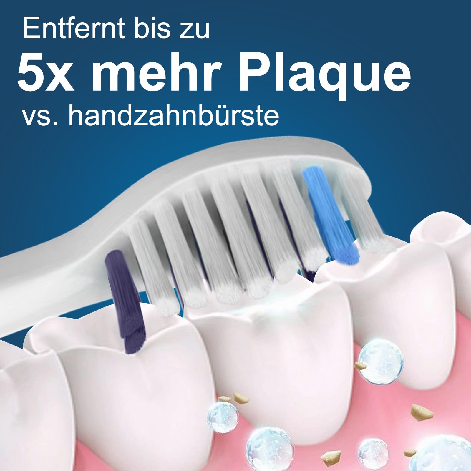 16 Stück Whitening Clean Ersatzbürsten Kompatibel mit Philips Sonicare Elektrische Zahnbürste, 8er Weiße und 8er Schwarz Bürstenköpfe. (Packung mit 2)
