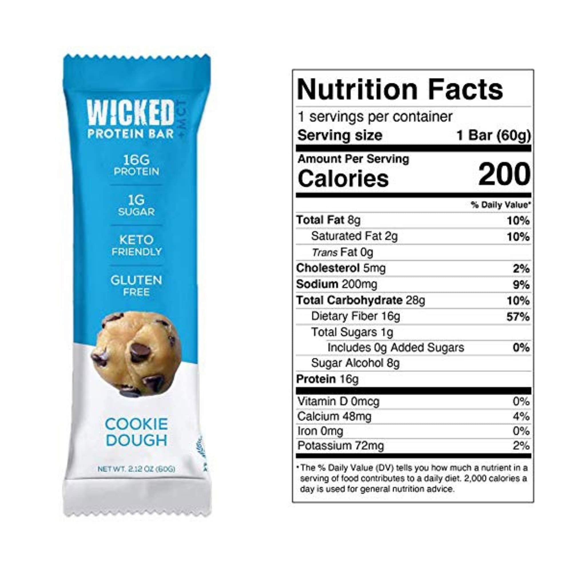 WICKED Protein Refrigerated Bars High Protein Snack Certified Clean
