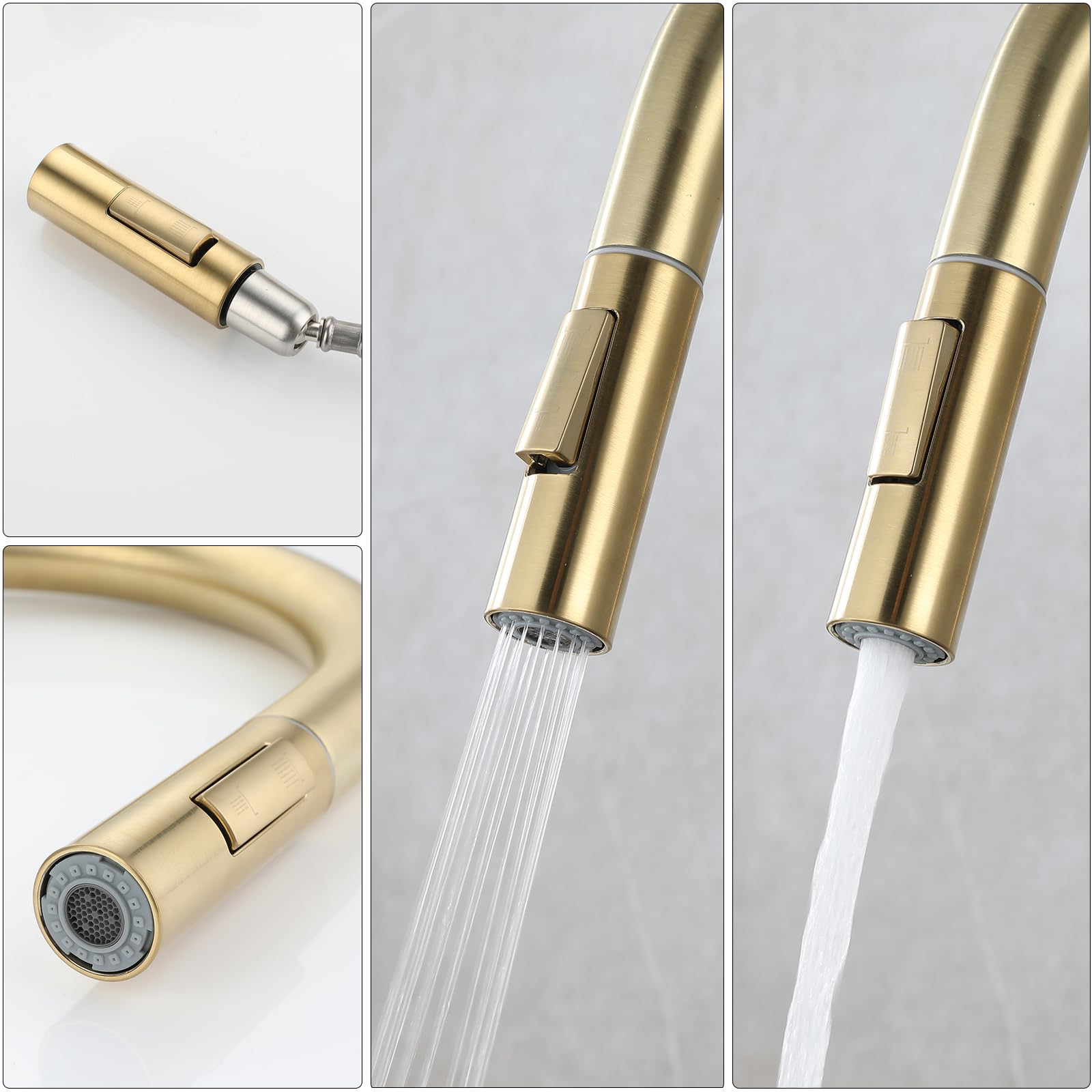 Grifo de Cocina Extraible con Sensor Blanco Digital XJTNLB
