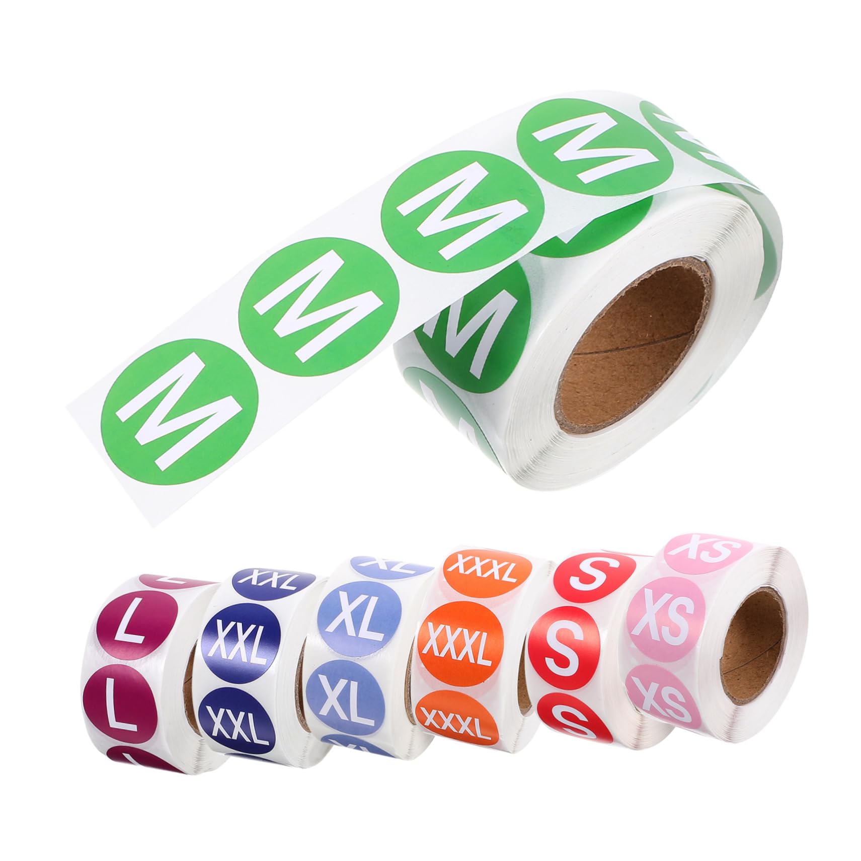 LALAFINA 21rotoli Etichette Adesive Per Abbigliamento Taglie - Stickers Autoadesivi Per Organizzare Vestiti Facili Da Applicare e Resistenti Per Uso Domestico e Al Dettaglio