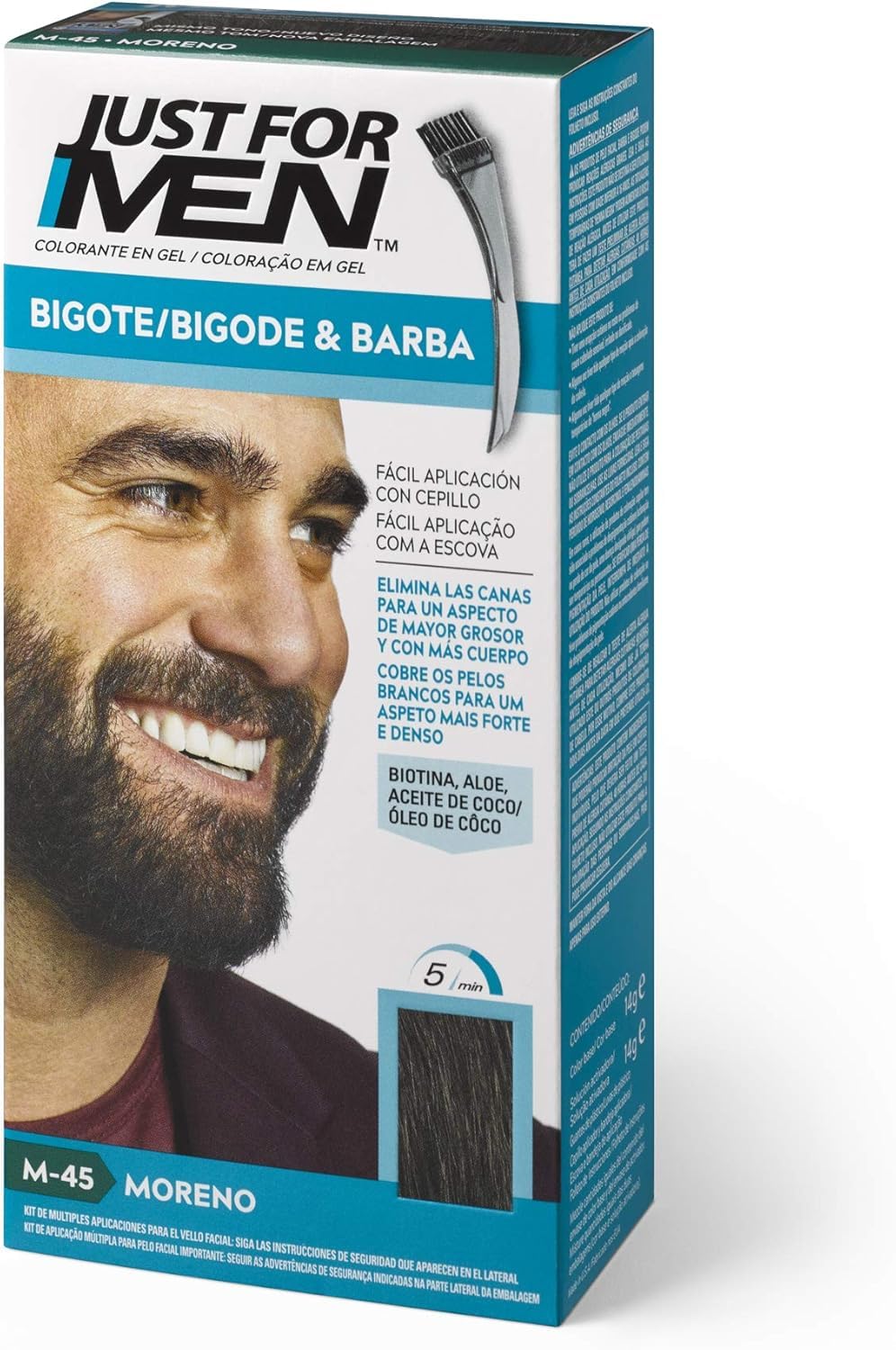 COLORANTE en gel bigote, barba y patillas #moreno 15 ml