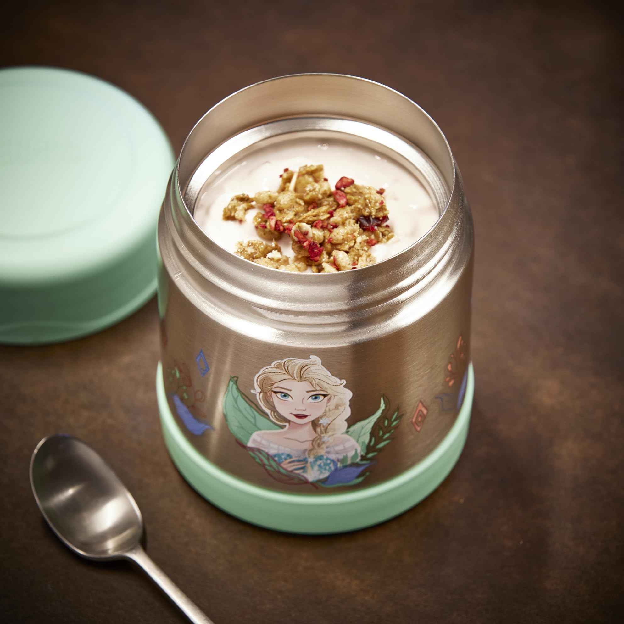 Thermos Kids FUNTAINER Disney Kraina Lodu II Anna Elsa, termos na żywność ze stali nierdzewnej, 300 ml, całkowicie szczelny, utrzymuje ciepło przez 5 godzin i zimno przez 7 godzin, bez BPA