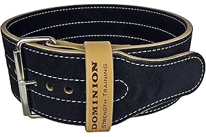 4 Inch 10 mm Leather Weight Lifting Belt with Single Prong Seamless Roller