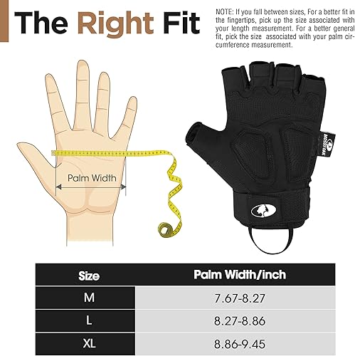 Miniatura 2 de Mossy Oak Guantes tácticos sin dedos, guantes de ciclismo con nudillos duros para entrenamiento de deportes al aire libre, paintball, caza, ciclismo