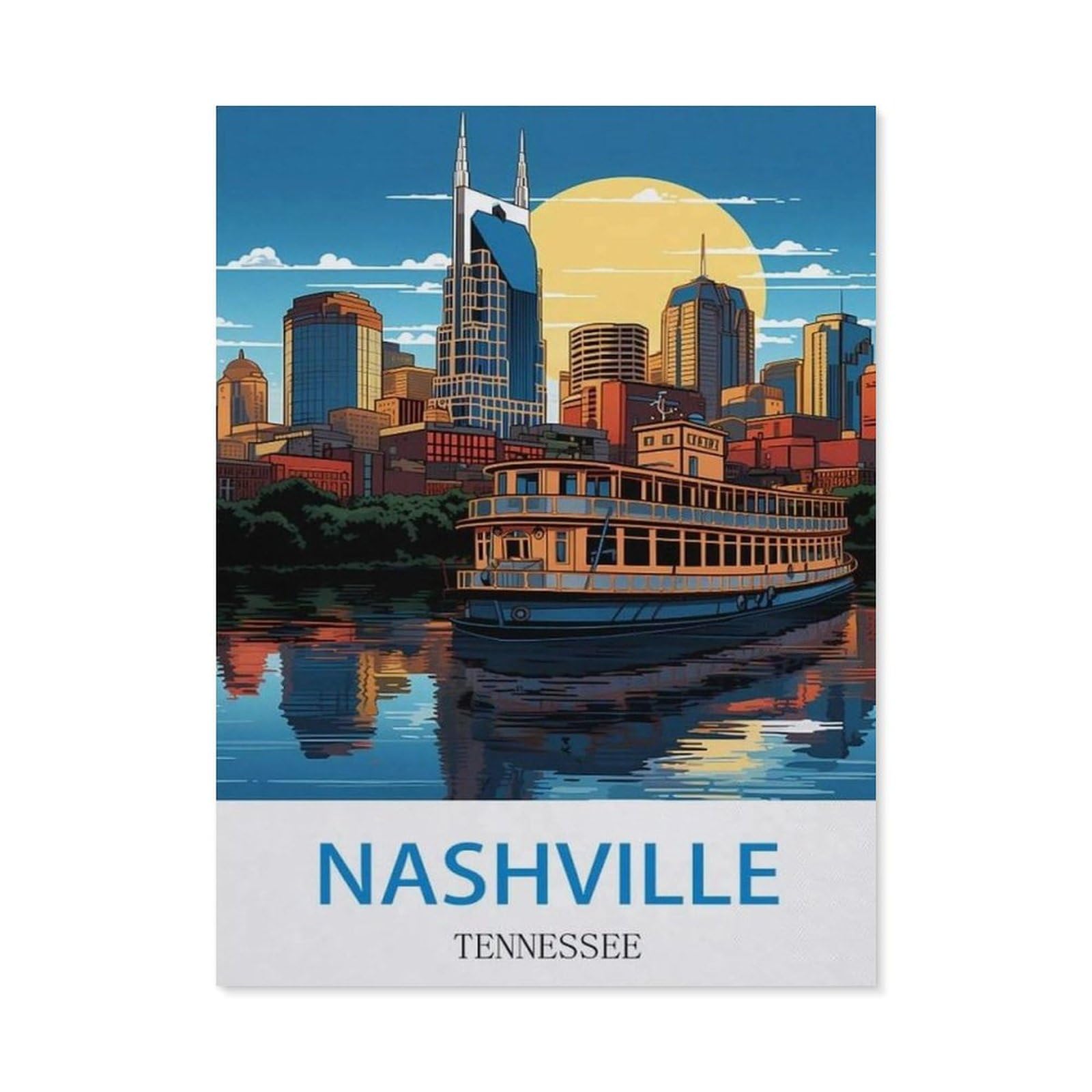 BEAYODKP Full Diamond 5D DIY Diamond Painting，Nashville Tennessee