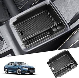 SHAOHAO Compatible with Skoda Octavia 4 MK4 NX 2020-2024 Centre Console Armrest Storage Box Centre Armrest Organiser Tray, Multifunctional Glove Box Skoda Octavia Accessories