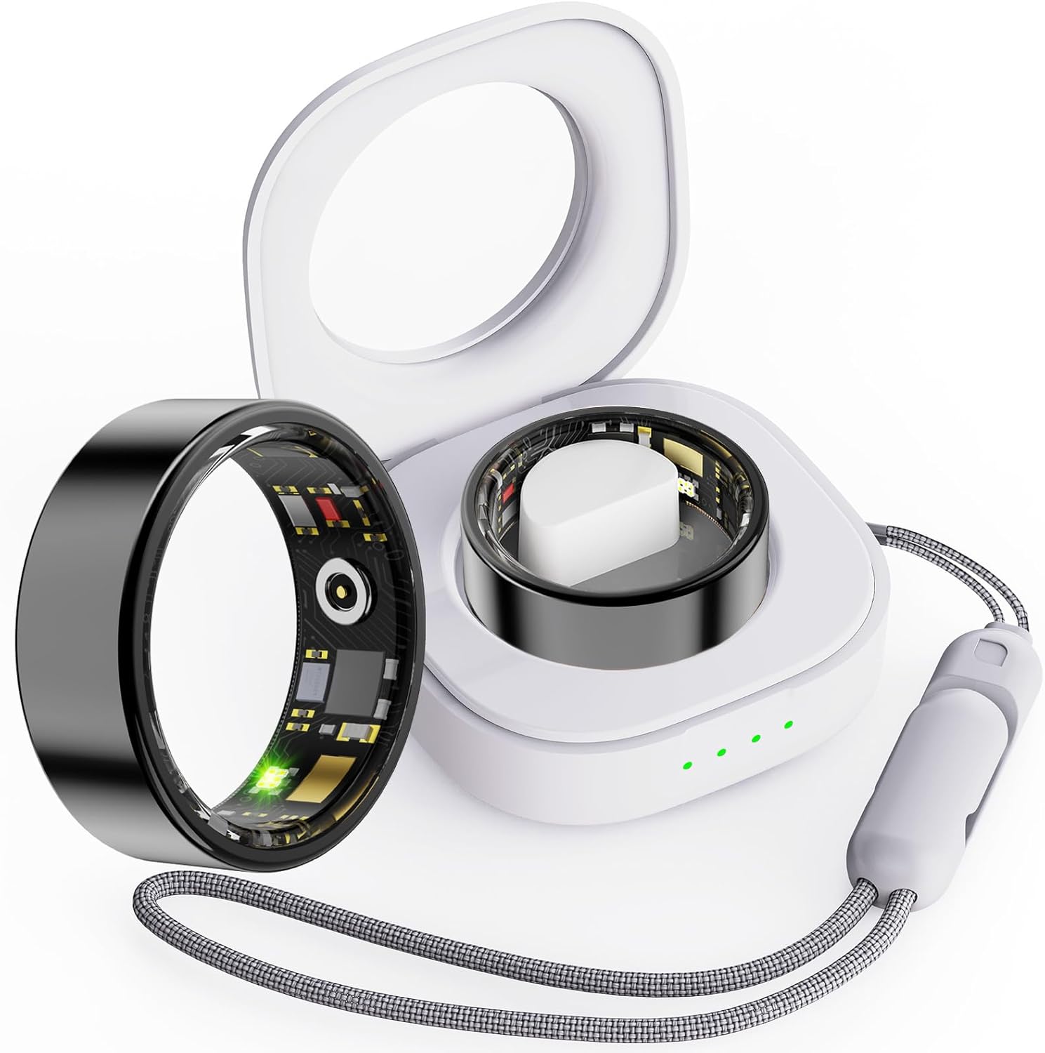 findtime Smart Ring Sleep Tracker Smart Rings for Men Fitness Tracker Ring Heart Rate Monitor Smart Rings for Women Fitness Ring with Pedometer Activity Tracker Smart Ring Android iOS IP68 Waterproof