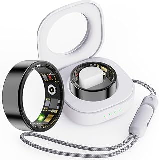 findtime Smart Ring Schlaftracker Smartringe für Herren Fitness Tracker Ring Pulsmesser Smartringe für Damen Fitness Ring mit Schrittzähler Aktivitätstracker Smart Ring Android iOS IP68 Wasserdicht
