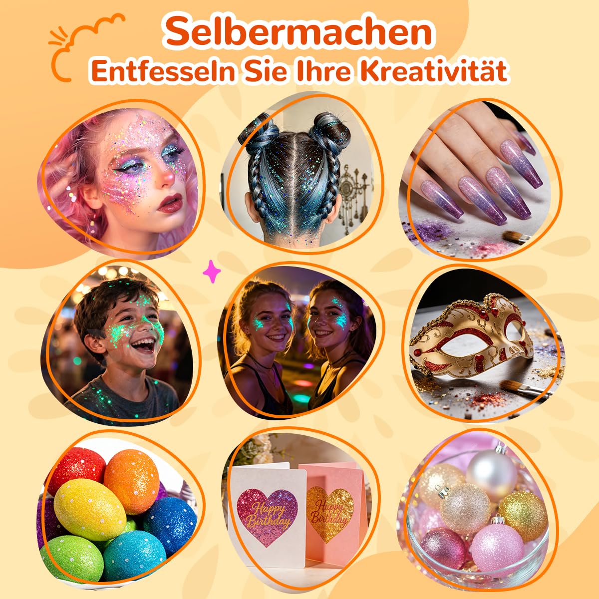 Bledras Glitzer Tattoo Set Kinder – 6 Tattoo Stifte + 31 Glitzerfarben – Komplett-Set mit 178 Schablonen, 5 Pinseln, 3 Klebern,Leucht-tattoos – Make-up Set für Mädchen & Jungen – Geschenk ab 3 Jahren