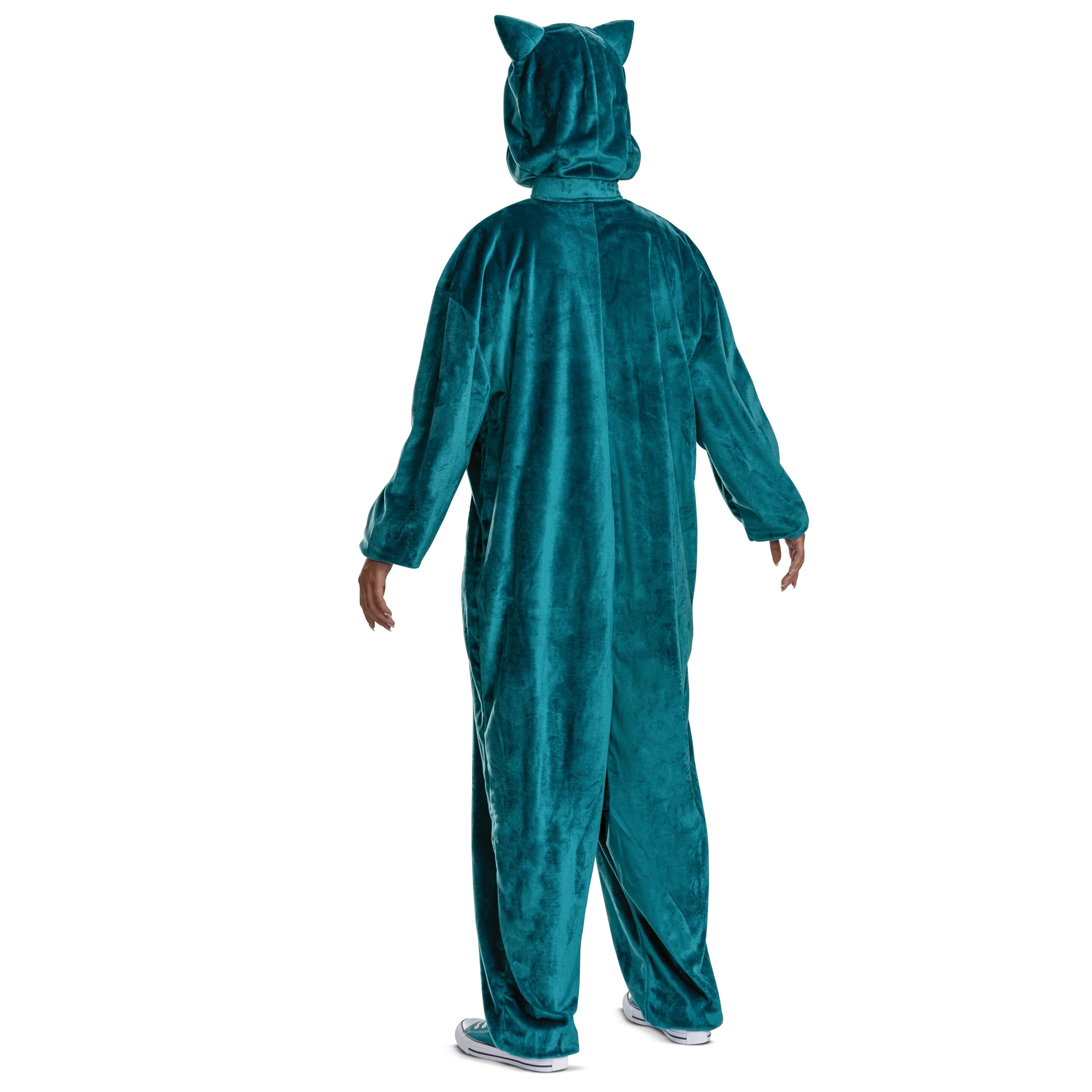 DISGUISE Pokémon Snorlax Adult Jumpsuit, Official Pokémon Licensed Dress Up, Soft Minky Fabric, Detachable Hood with Ears, Embroidered Character Details, Unisex XS/S, S/M, L/XL