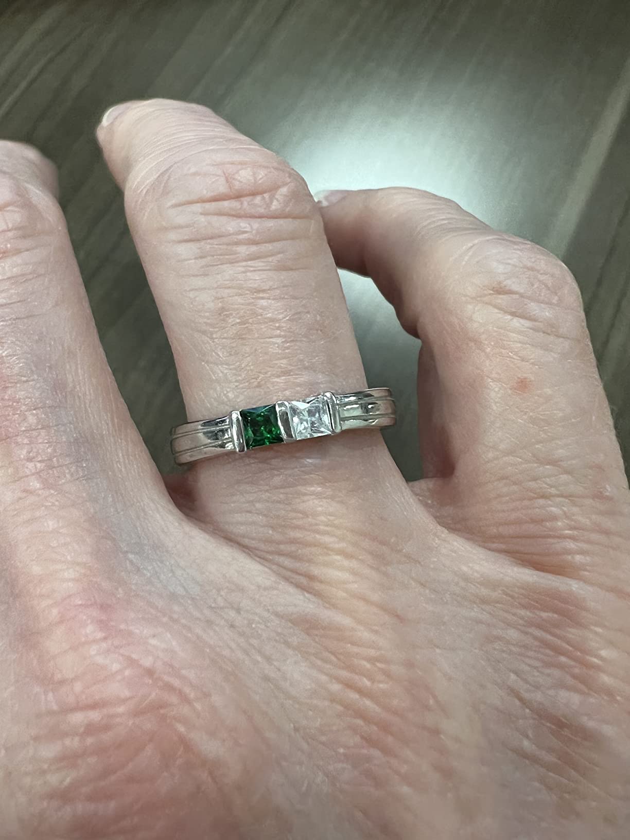 Cubic Mothers Birthstone Ring