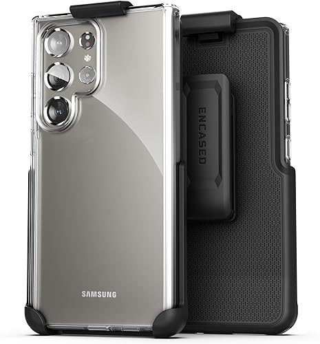 Miniatura 7 de Encased Funda para Samsung Galaxy S24 Ultra con clip para cinturón (transparente) (S24 Ultra)