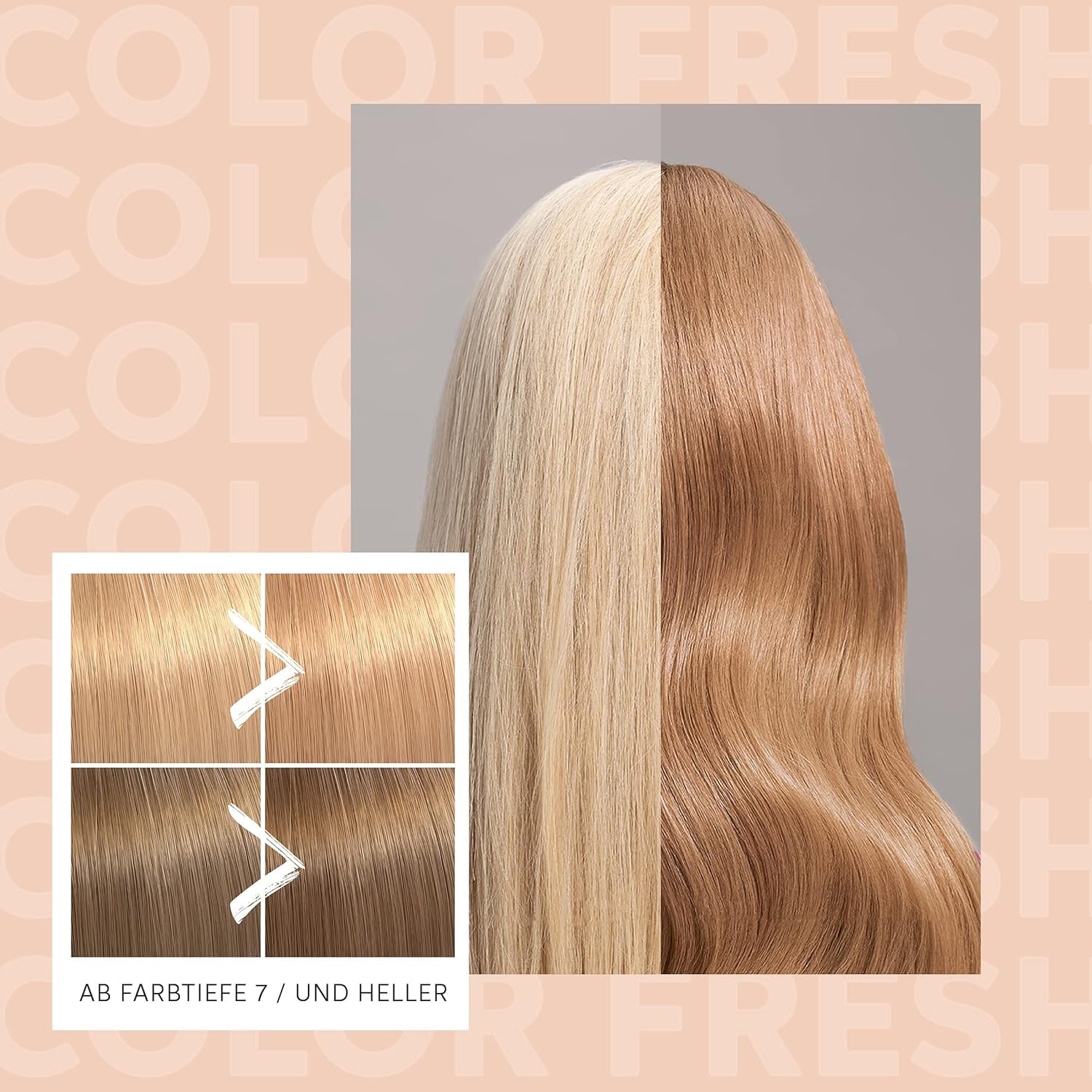 Wella Professionals Color Fresh Mask Golden Gloss – Tratamiento capilar para revitalizar y cambiar el color del cabello – Tinte nutritivo con aceite de aguacate – para cabello rubio medio a claro –