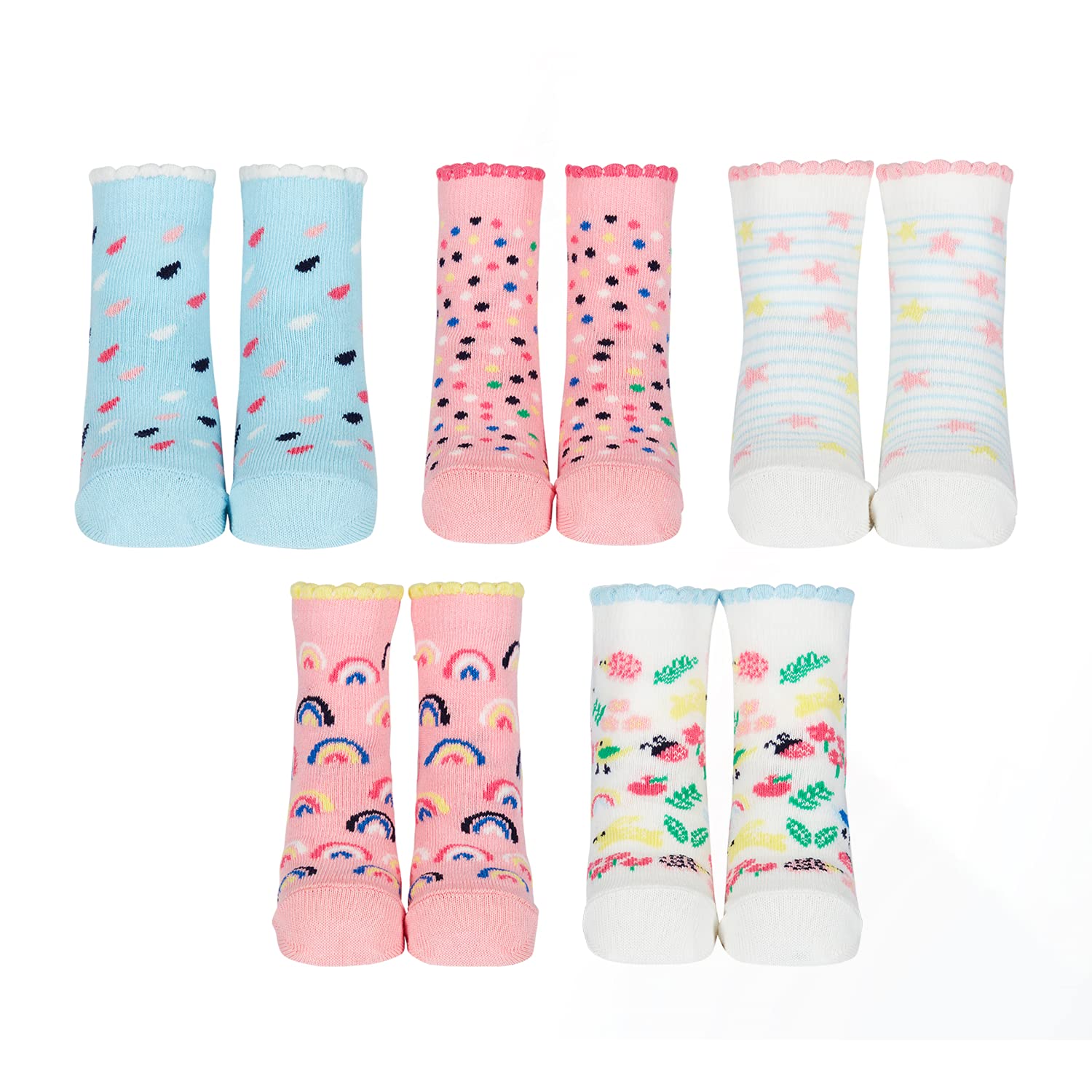 Cucamelon Baby Whoopsy Daisy Sock Gift, Multi, One Size