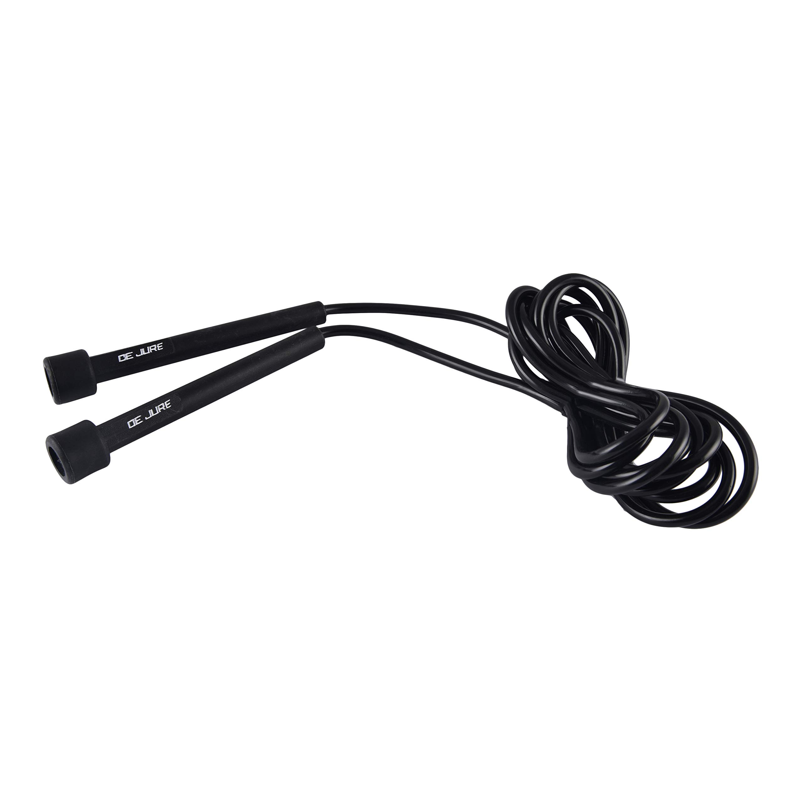 DE JURE FITNESS Adjustable Slim Shape Weight Loss Ball Pencil Speed Skipping Rope (Black)