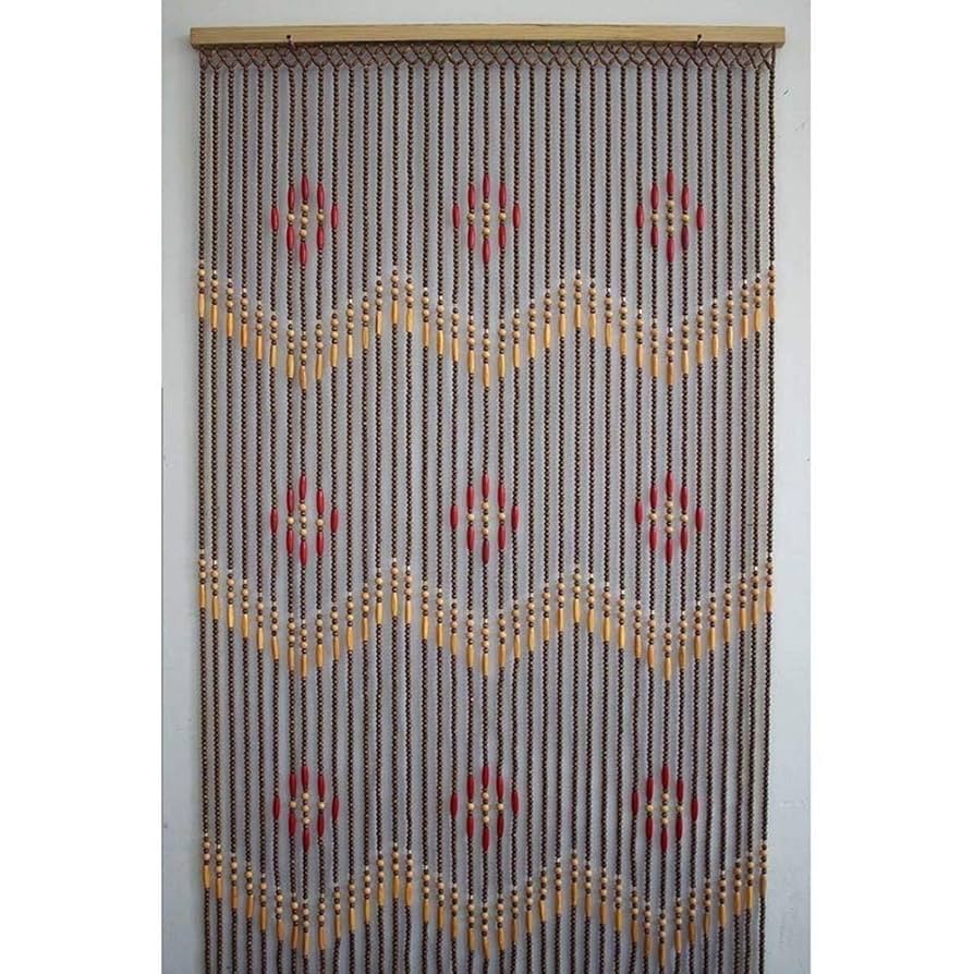 Amazon.co.jp: ビーズ カーテン 木製ビーズ ドア ストリング