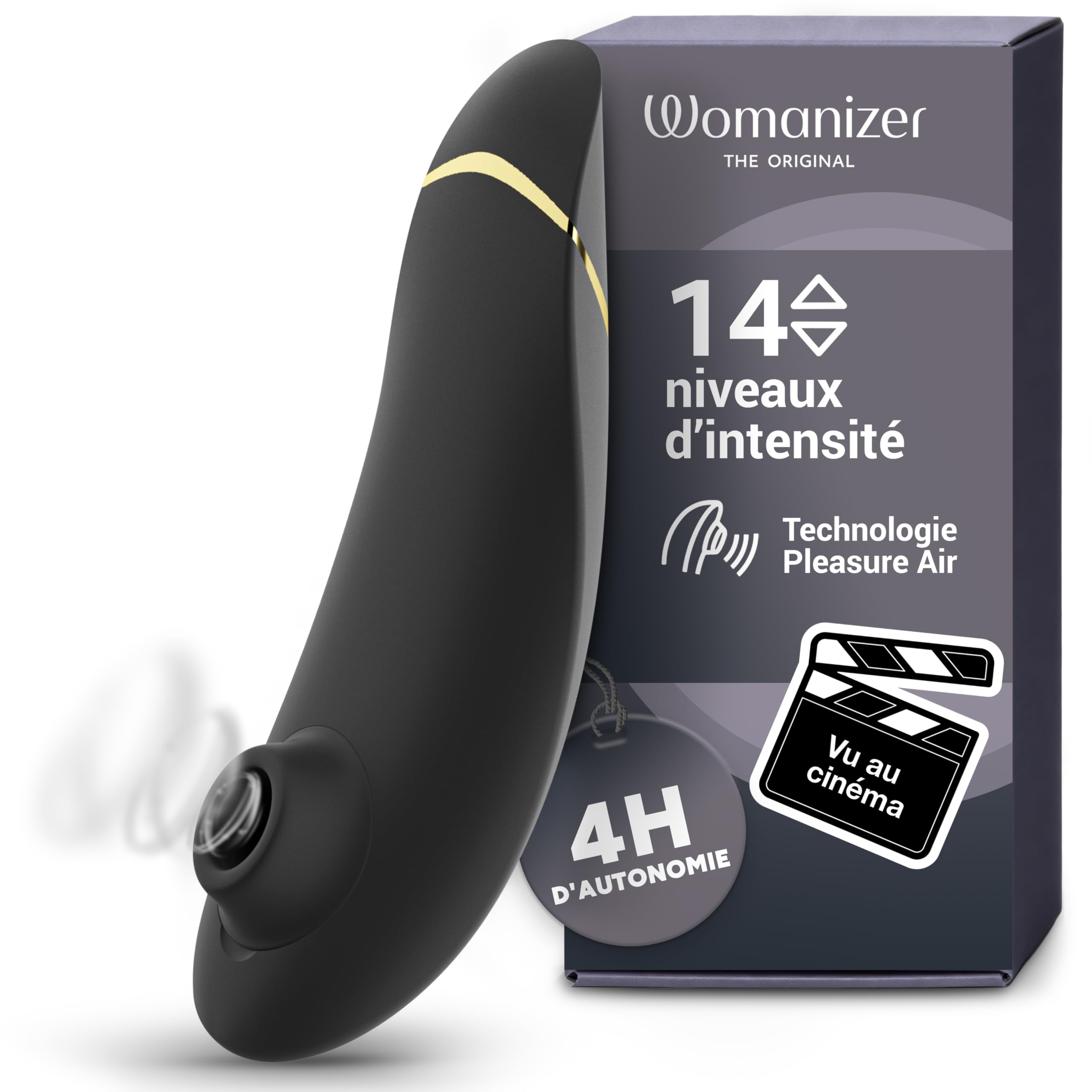 Womanizer Premium 2 Stimulateur clitoridien à succion | Suceur de clitoris Sex Toy avec Autopilot et Smart Silence | 14 niveaux | Silencieux & étanche | Vu dans le film Pour le Plaisir | Noir