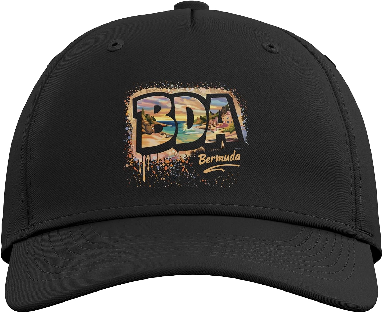 Bermuda Street Art Travel Design Adjustable Baseball Hat
