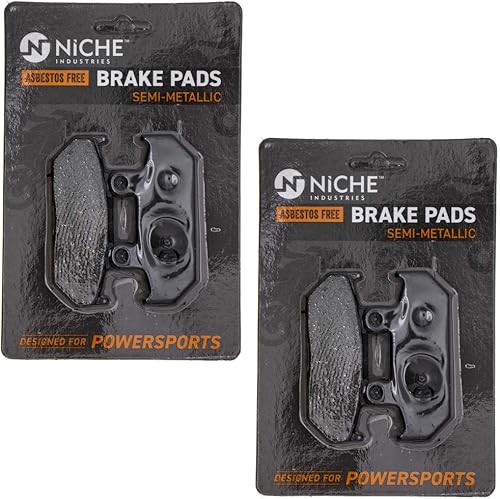 NICHE Juego de pastillas de freno para Suzuki Burgman 650 400 69100-10860 69102-05890 trasero semimetálico, paquete de 2