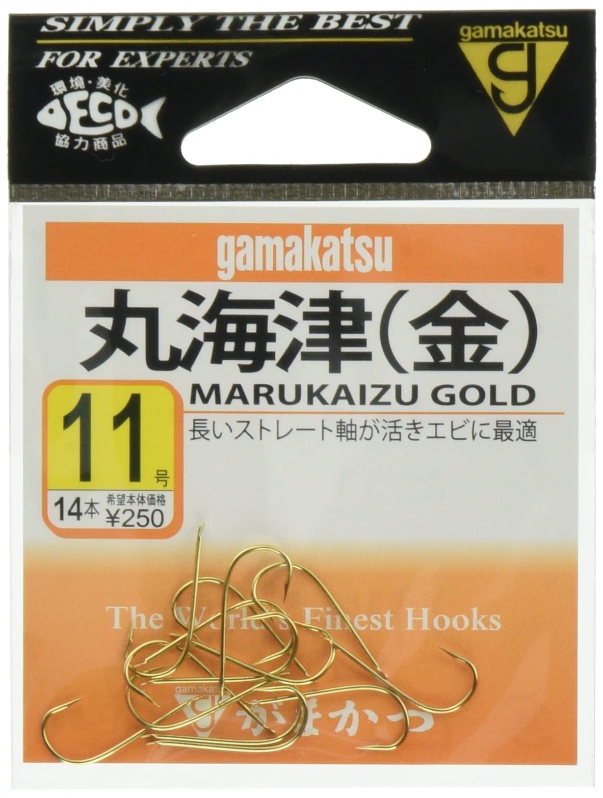 つか丸ページ☆ Amazon | がまかつ(Gamakatsu) 丸海津 フック 金 11号 釣り針