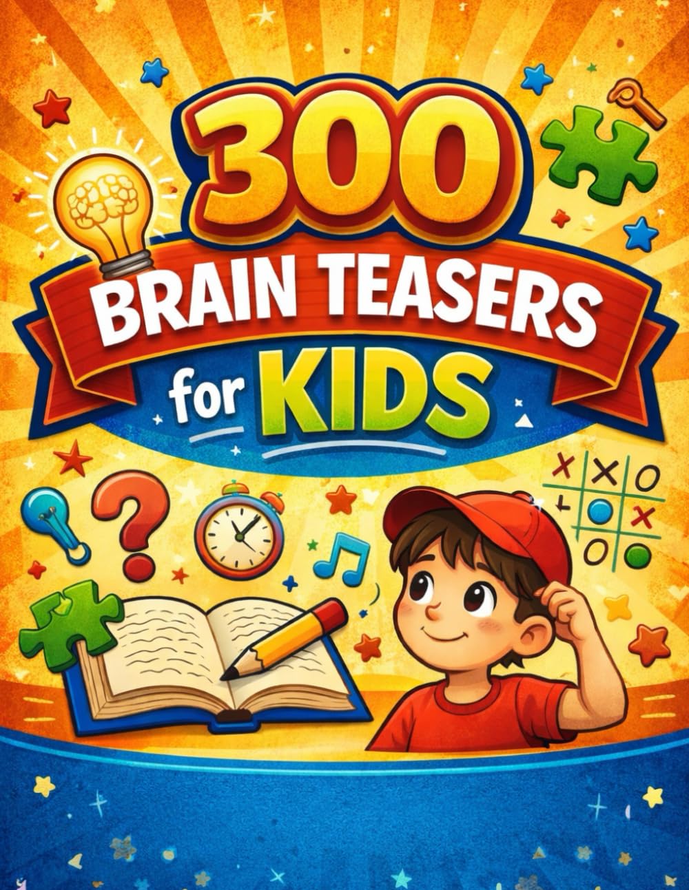 300 Brain Teasers for Kids: Difficult Riddles and Puzzles for Smart Kids and Families – Fun Logic, Lateral Thinking, and Problem-Solving Challenges