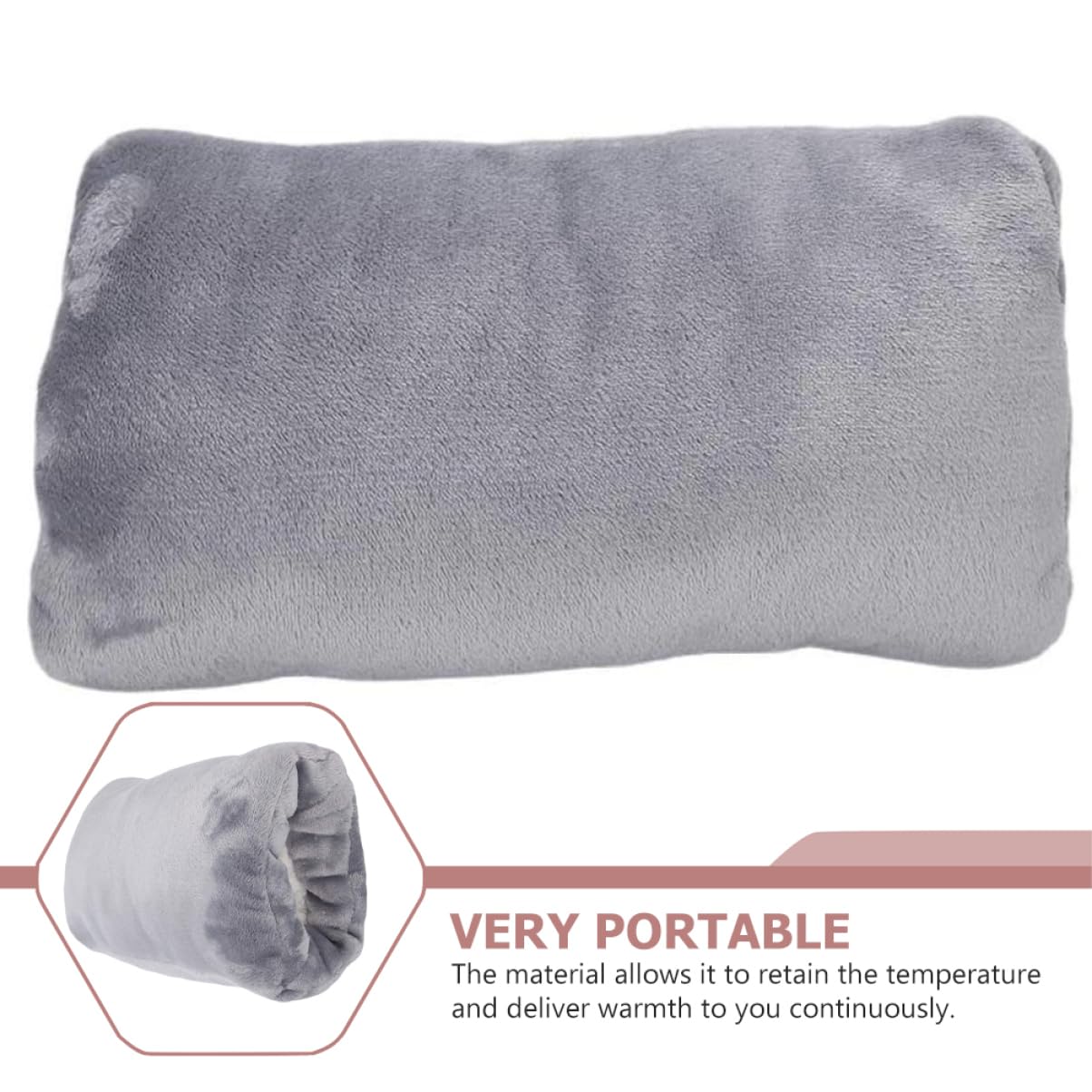 Happyyami Calentador De Manos Calentado Dispensador Calentador De Batería Almohadilla Térmica Sin Cable Criba Vibradora Calentadores Piscina Más Cálido Mini Light Grey Franela
