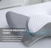 Vista 8 de Almohada para la apnea del sueño, almohada con tecnología de alivio, almohadas cervicales de espuma viscoelástica prémium para aliviar el dolor