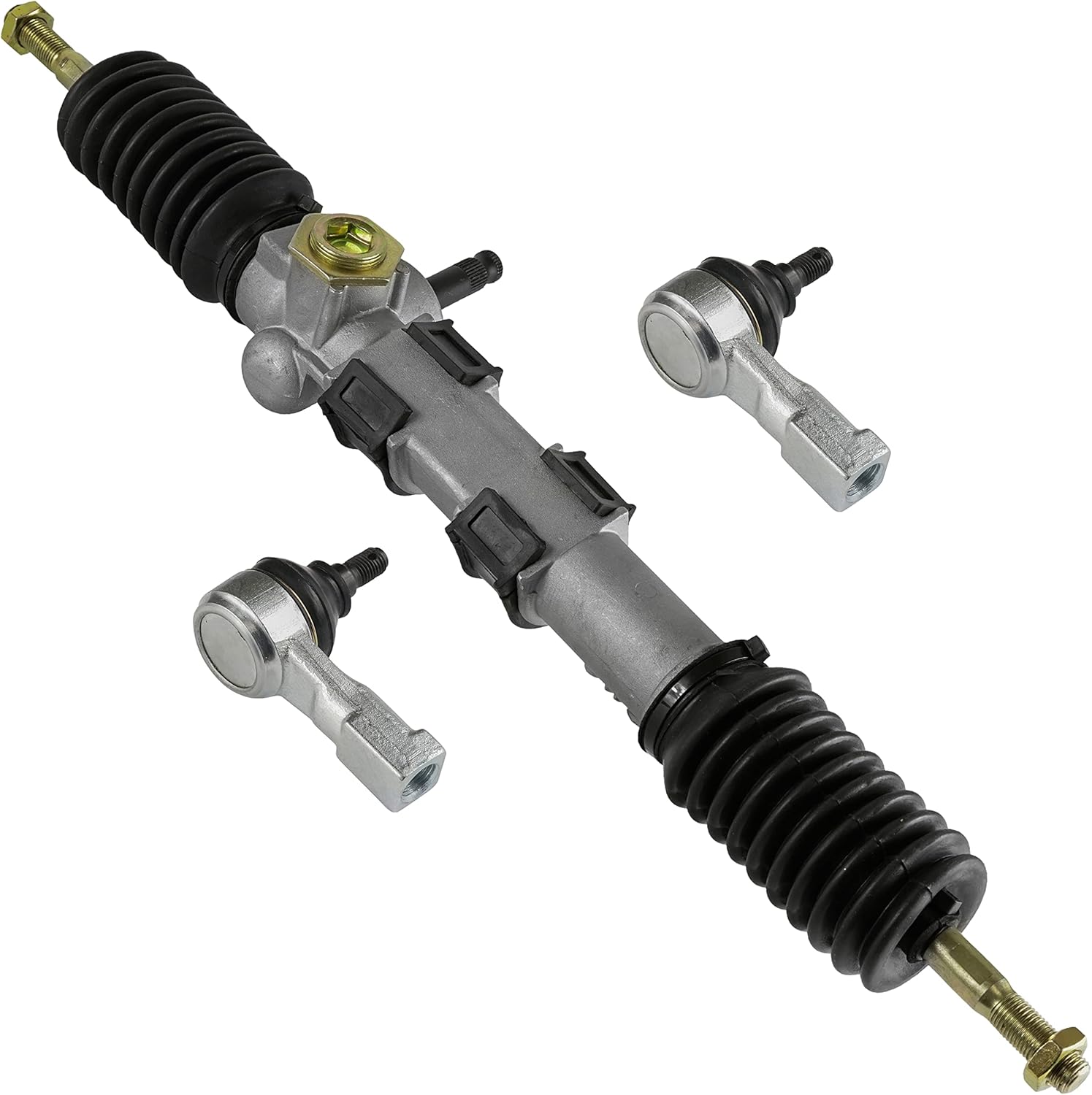 Caltric Steering Rack and Pinion with Tie Rod Ends compatible with Kawasaki Mule SX KAF400 2017-2023
