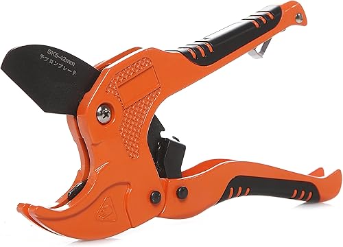 Miniatura 8 de Zantle - Cortador de tubos y tubos, cortador de manguera de trinquete, herramienta de corte rápido con una sola mano con trinquete para cortar menos