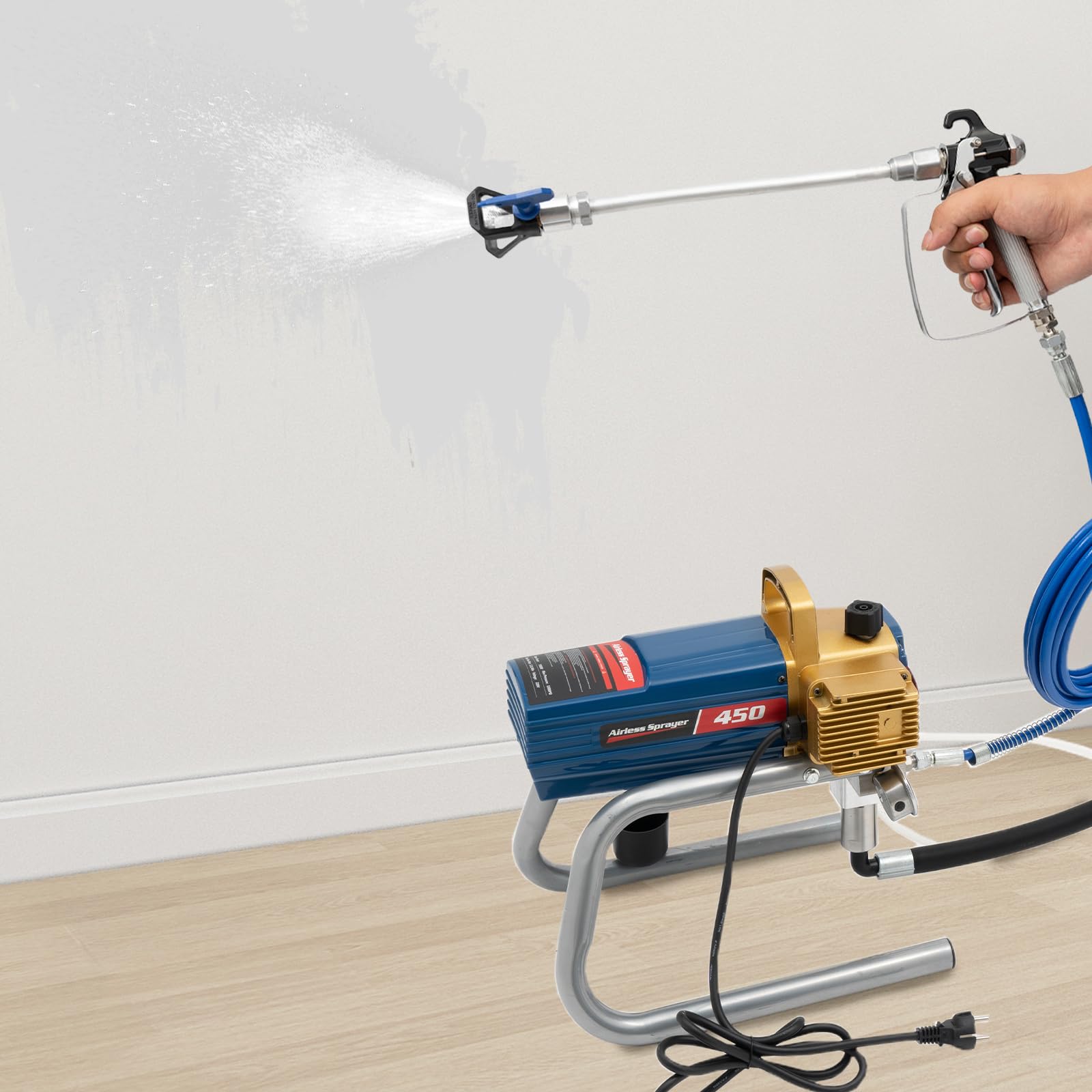 Hochleistungs Airless Farbsprühsystem,1500W Lackspritzgerät 3300PSI | Effiziente Luftfreie Sprühmaschine Wandmalerei, Für DIY Lackprojekte im Außen und Innenbereich von Häusern