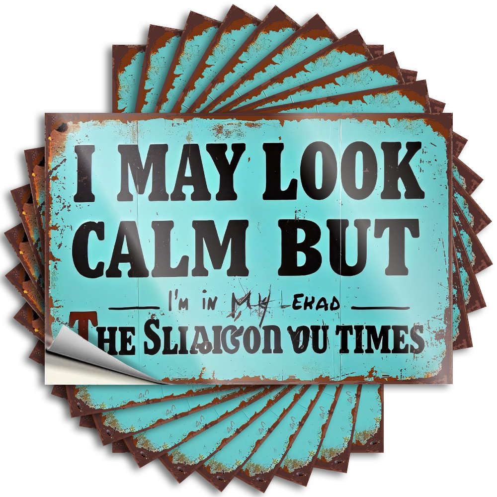 Fzfn Colour Work Tattoo Tumbler | I May Look Calm But I'm In My Ekad. Summer Science Sticker Pack(12X18cm)