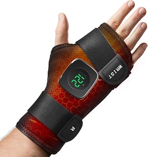 DREAMSOME Heated Wrist Brace, Adjustable Hand Heating Pad for Men and Women Wrist Heating Pad for Sport Sprain, Chore Fatigue, Sport Soreness Pain Relief- Right Hand