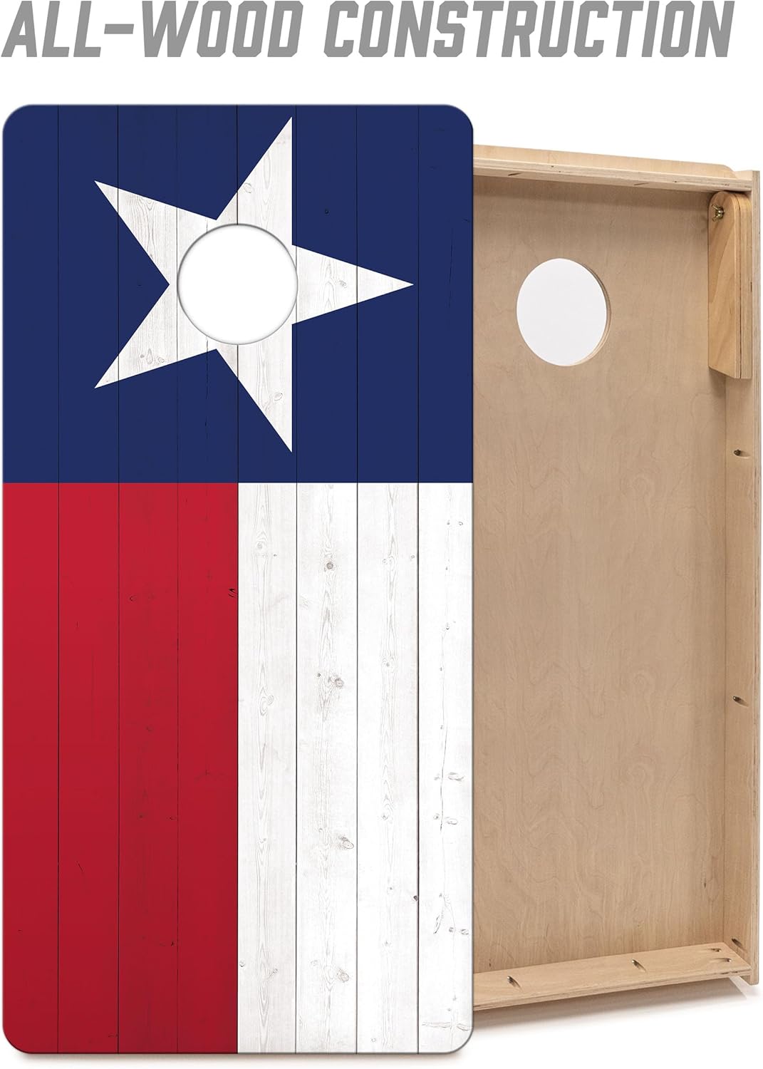 YouTheFan State of Texas 2’ x 4’ Professional Wood Cornhole Game with Bags
