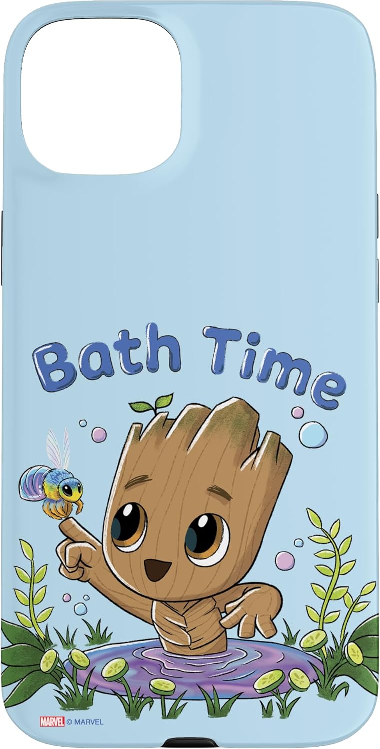iPhone 15 Plus Marvel Studios I Am Groot Bath Time Case