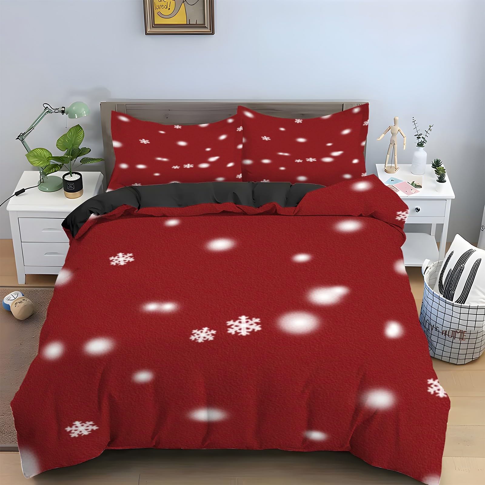Housse de couette 200x200 flocon de neige pour réchauffer vos douces nuits d'hiver