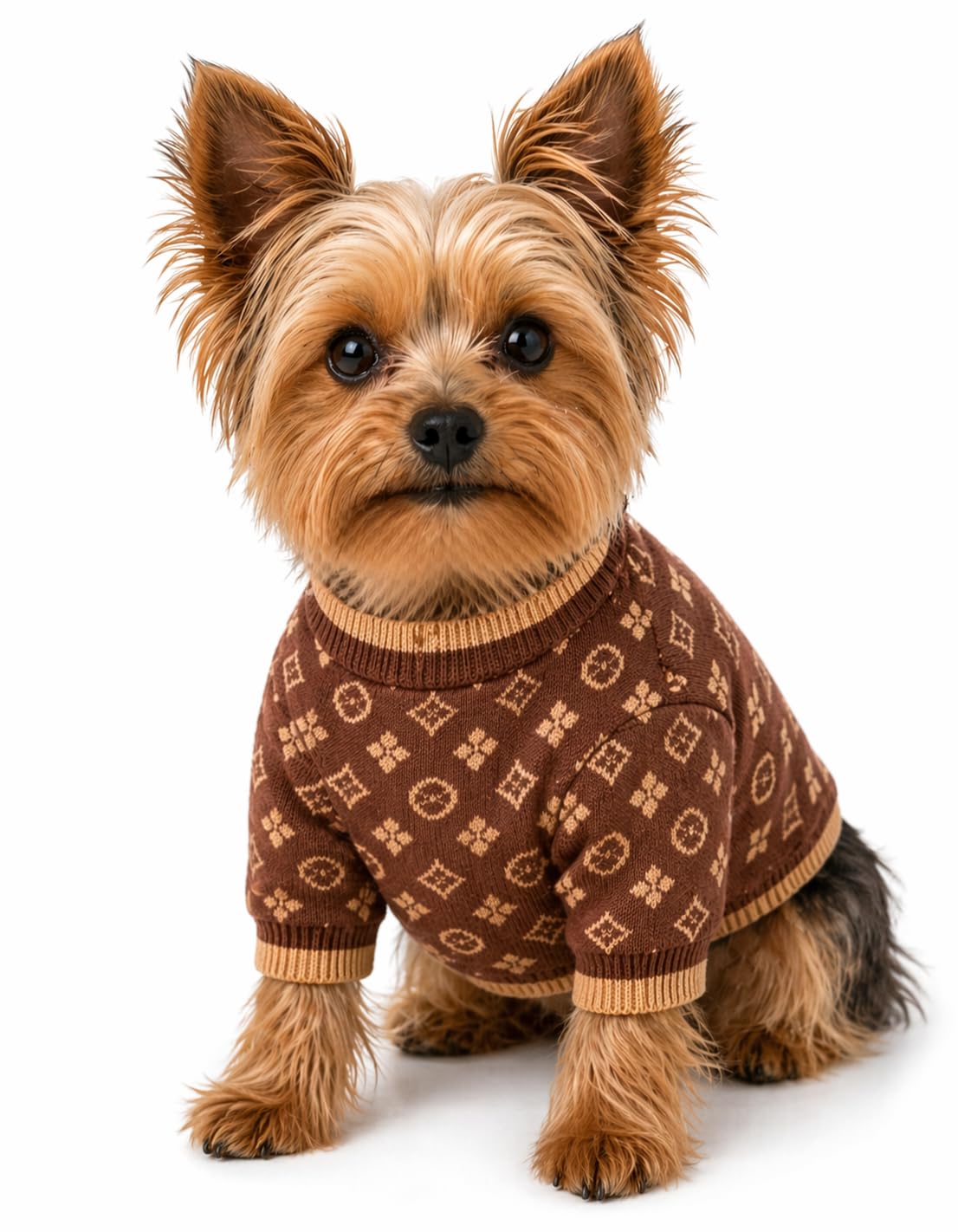 Everything Chic Ropa de lujo para perros, suéter de piel para bebé, sudadera con capucha de moda para perros pequeños, cachorros, bulldog francés, salchicha, chihuahua, gatos, maltés, sudaderas con
