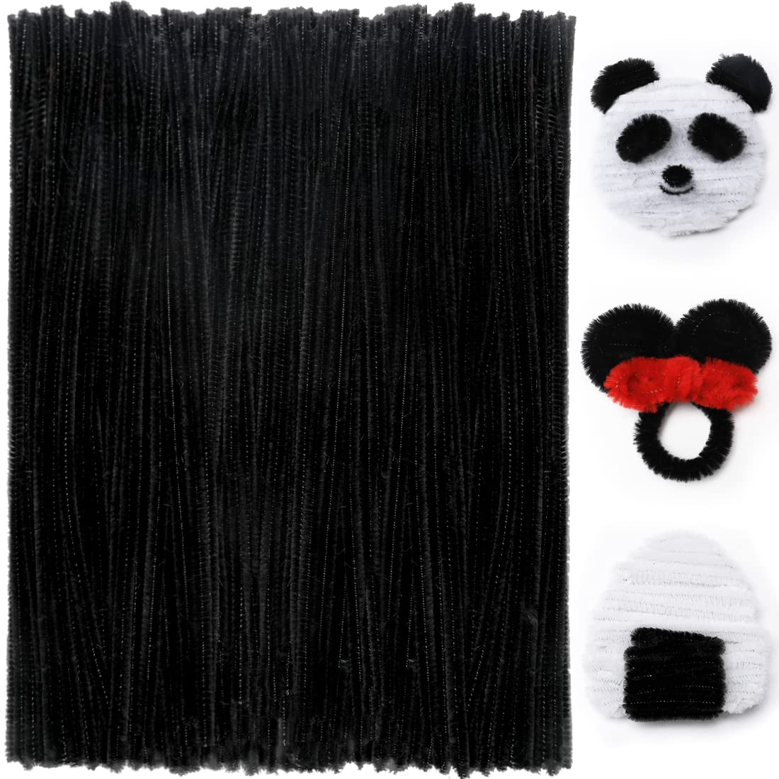 Praisebank Black Pipe Cleaners for Crafts 200pcs