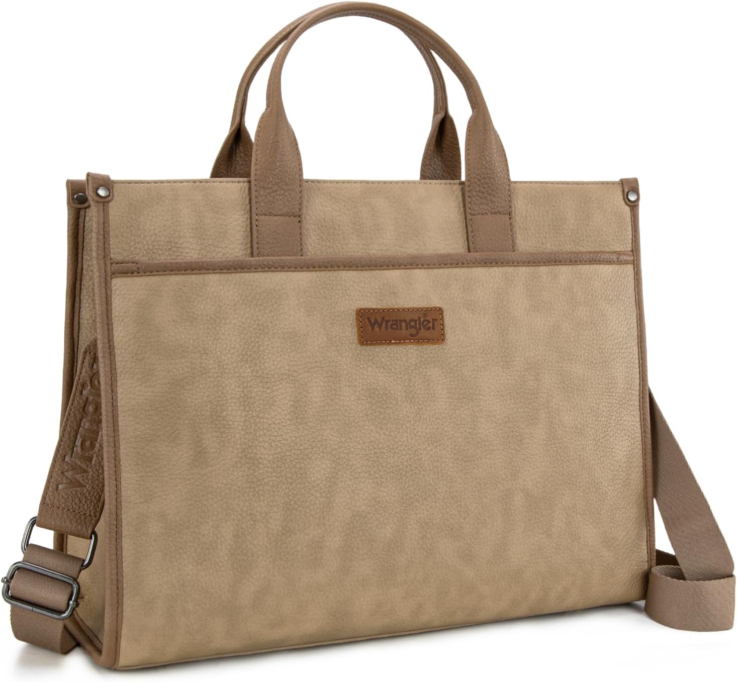 Wrangler Laptop Bag for Women 15.6 Inch Vintage Work Tote Bag for Business Briefcase Handbag with Adjustable Shoulder Strap