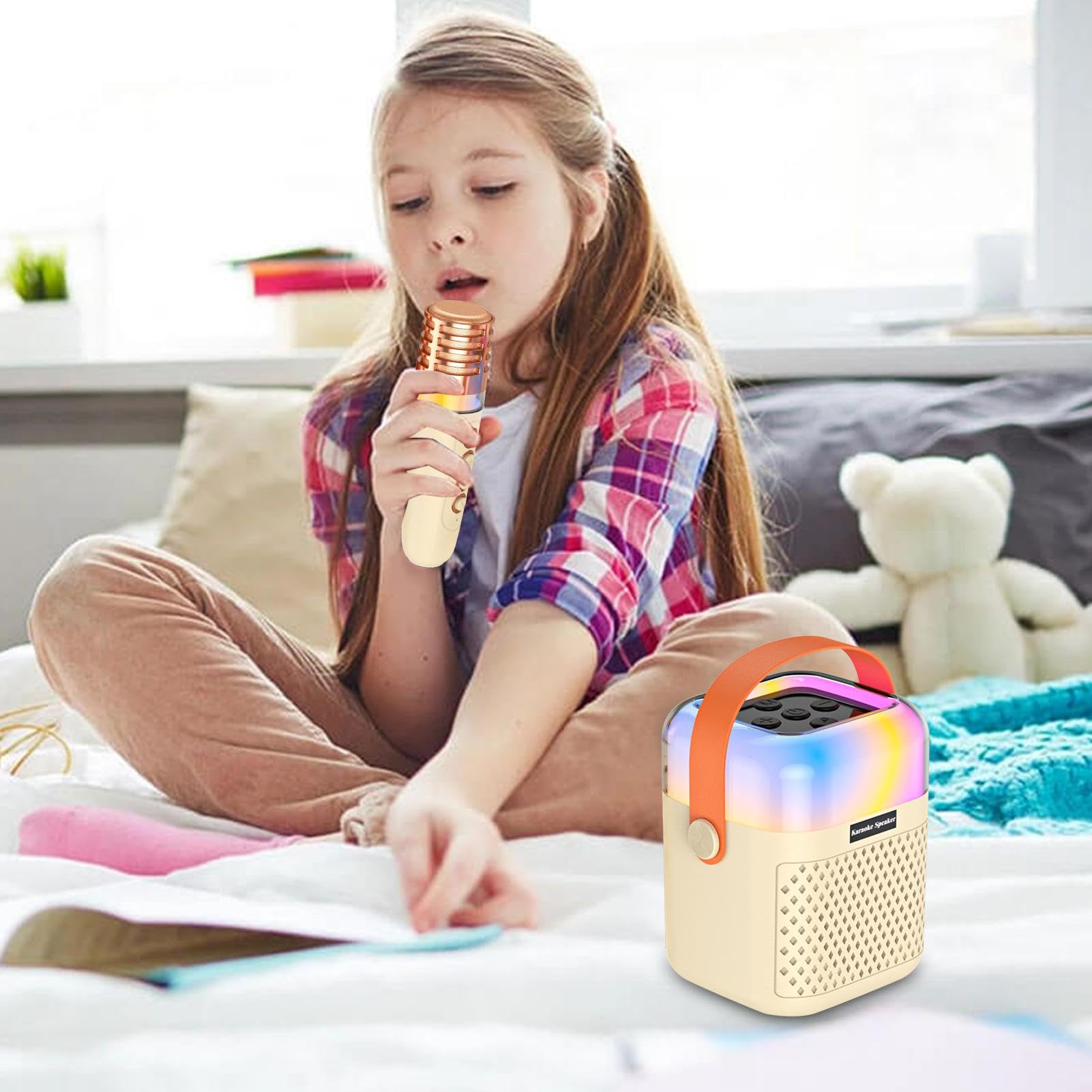 Macchina Karaoke per Bambini Altoparlante per Canto Senza Fili con 2 | di Canto Karaoke Per Feste in Giardino, Casa, Ufficio e Spettacoli Domestici