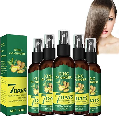 Shouga Kingu Aceite germinal de jengibre para el crecimiento del cabello, spray para el cabello King of Ginger 7 días, fórmula japonesa (5 unidades)