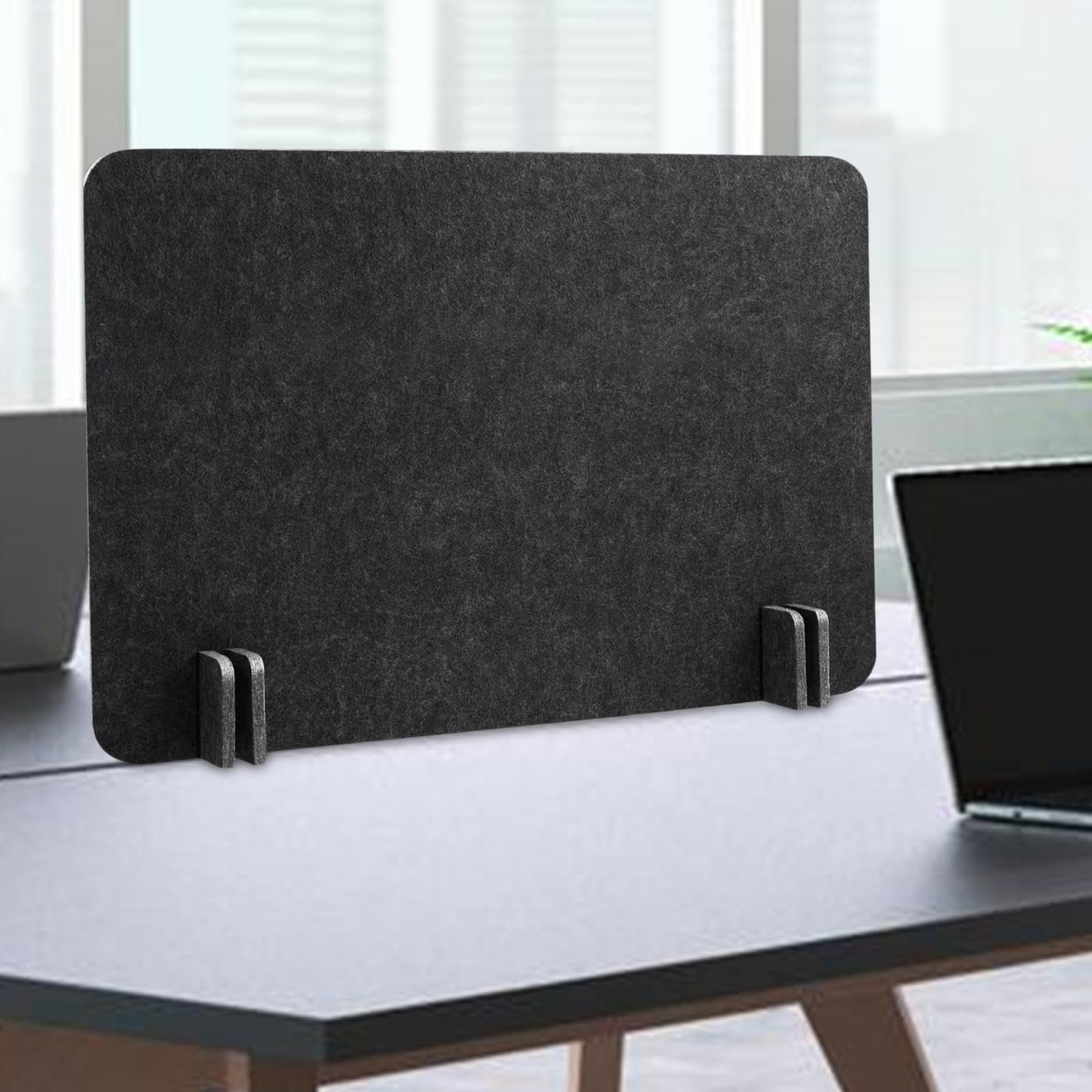 Schreibtisch Trennwand, Sichtschutz, Praktisch, Zuverlässig, Filz, Reduziert Lärm für Büro, Heim, Mitarbeiter, Empfangsbereich, Schwarz und Grau, 60cmx60cm